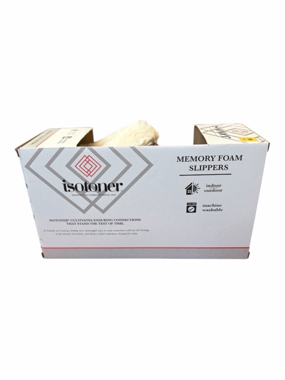 Isotoner Memory Foam Slippers | Faux Fur Trim | Indoor/Outdoor Size M 7.5–8 NIB - Picture 5 of 8